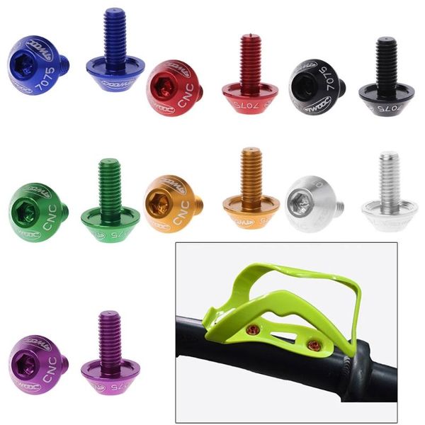 

2pcs m5x10mm aluminum alloy bike bicycle water bottle cage bolt holder screw bottles & cages