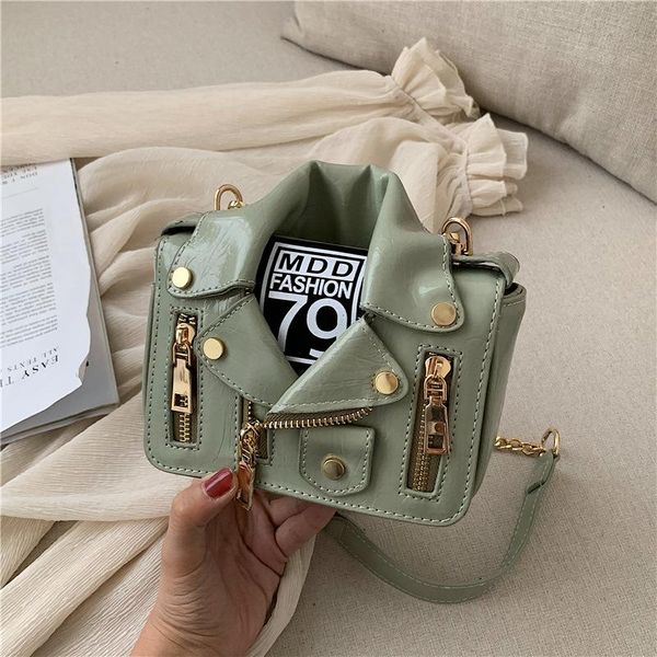

evening bags qyahlybz band oil leather jacket small suit bag women's handbags summer chain fashion shoulder female messenger