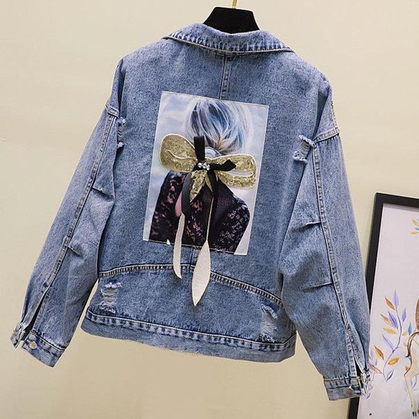 

women's jackets spring short 2021 coat dress korean fashion versatile denim jacket, Black;brown