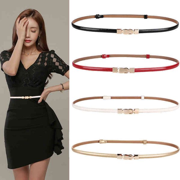 

waistbands belts women's fine cowhide belt decorative shirt with dress simple and versatile black small waist chain women, Black;brown
