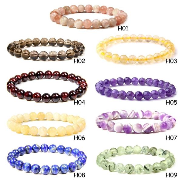 

beaded, strands fashion colorful volcanic natural stone charm bracelet healing heath bracelets for women jewelry, Black