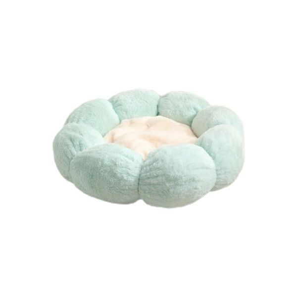 

cat beds & furniture soft plush round pet bed for cats or small dogs self warming autumn winter indoor sleeping anti slip bottom s/l