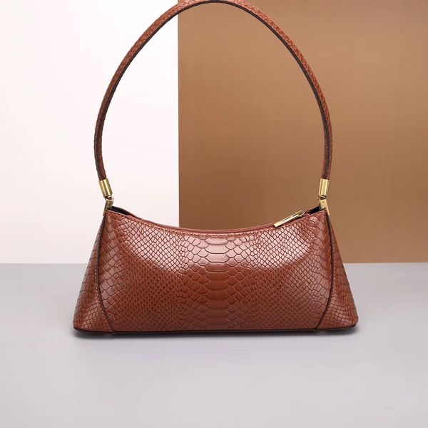 

70% off design hand korean popular snake crocodile cowhide underarm method stick leather fashion women's bag 2020 0hw7