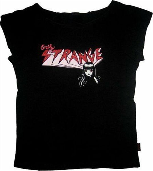 

juniors womens black emily mens t shirts the strange character sparkles tee streetwear casual, White;black