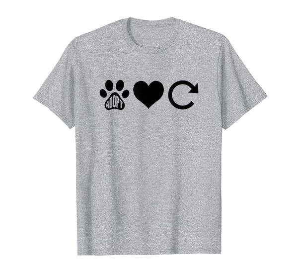 

adopt rescue love repeat cat dog lover t-shirt, White;black