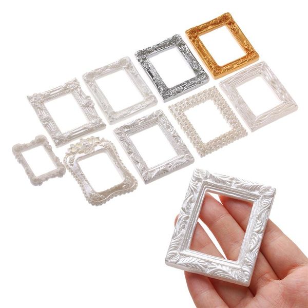 

frames 2pcs 1/12 mini resin po frame dollhouse miniature accessories simulation furniture model toy for children doll house decor