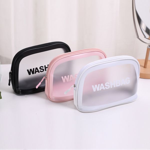 

waterproof pvc transparent make-up storage washing travel portable handbag