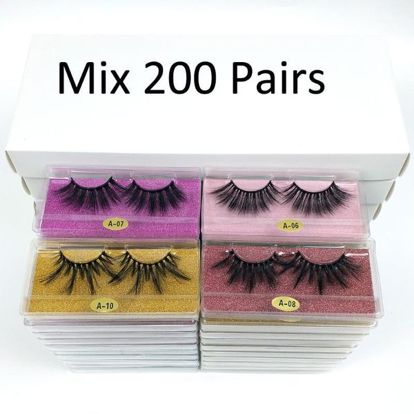 

25mm lashes wholesale 30/50/100/200 pairs mink eyelashes 3d makeup dramatic false in bulk1