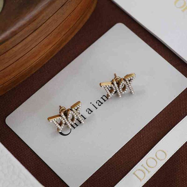 

earrings fashion luxury designer jewelry d family letter female dijia classic pearl style personality net red, Golden