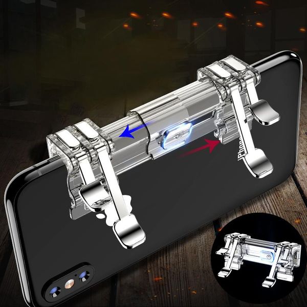 

game controllers & joysticks 1pcs mobile fire button smartphone metal trigger l1 r1 shooter for knife/rules of survival/pubg