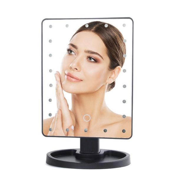 

compact mirrors diozo 22 led light makeup mirror with lights usb cosmetic stand 360 degree rotation battery operated vanity