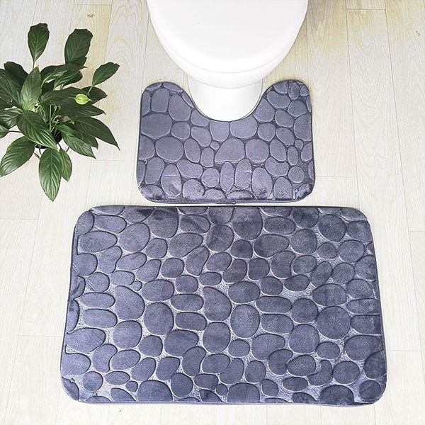 

modern simple anti slip mat for bathroom flannel fabric feet feel comfortable machine washable pvc antiskid bottom bath mats