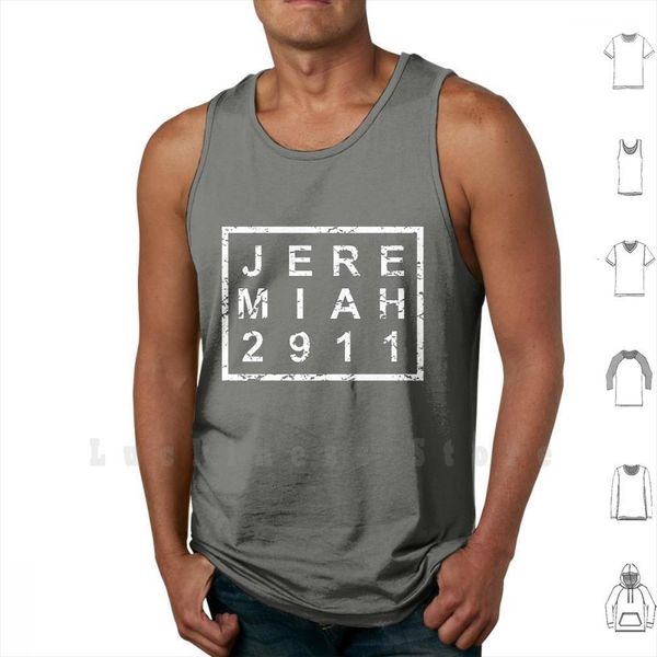 

stylish jeremiah 29 11 bible men verse tank vest 100% cotton, White;black