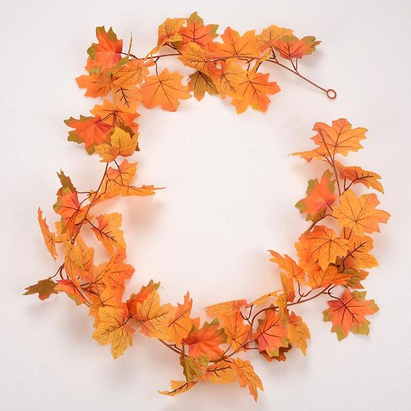 

decorative flowers & wreaths 1.7m artificial yellow rattan vine autumn fall garland for wedding garden wall hanging party bedroom