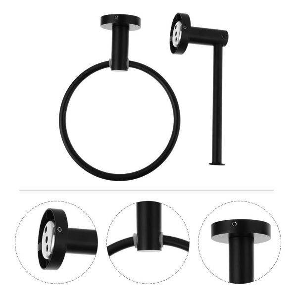 

toilet paper holders 2pcs bathroom towel ring storage rack hanging rod supplies