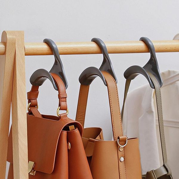 

hooks & rails 1pc wardrobe bags hook multi-purpose coat tie rack hat shoe belt plastic hanging bag scarf shelf