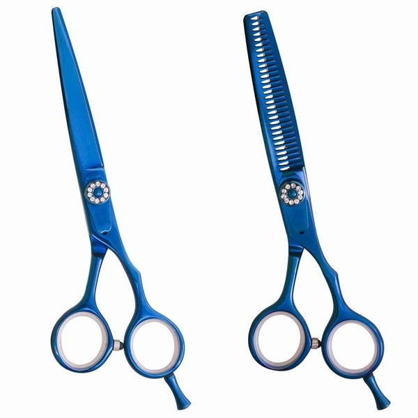 

hair scissors 5.5 inch blue profession set scissor hairdressing tool
