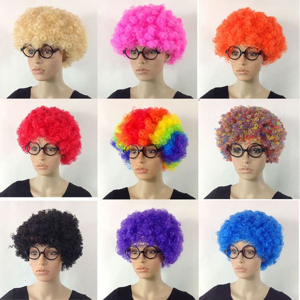 

head clown wig exploding colorful children props funny performance headgear, Black