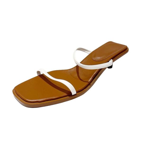 

sandals women slippers casual low heels slipper 2021 fashion outdoor summer flats sandale a talon femme, Black