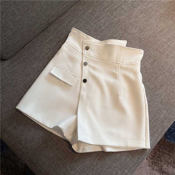 

women's pants & capris short women high waist irregular a- line white black boots1 vg3x, Black;white