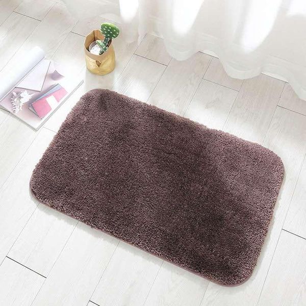 

1pcs plush thick mat carpet simple bathroom door non-slip absorbent bath mats