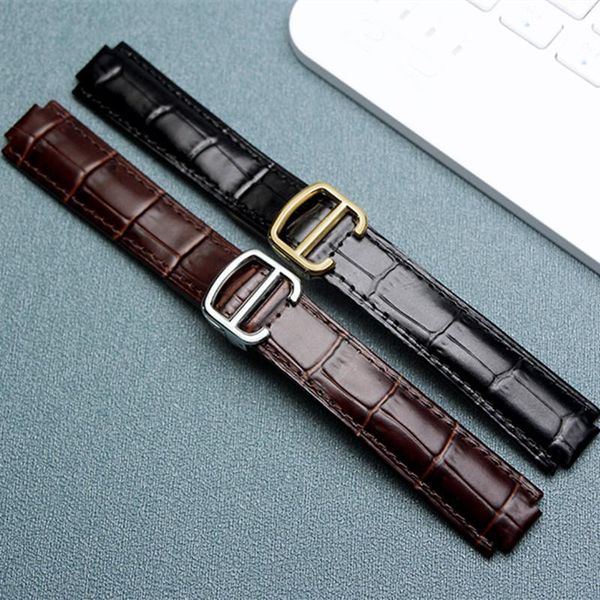 

watch bands leather strap band 8/9/11/12/14/16/18/20/22mm watchband for blue balloon wristwatch replacement tools car, Black;brown