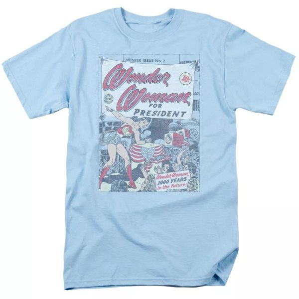 

Wonder Woman WW For President T-Shirt DC Comics Sizes S-3X NEW, White;black