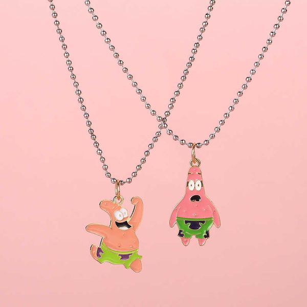 

pai da xing cartoon necklace net red personality couple han feng men and women hip hop pendant female gift, Silver