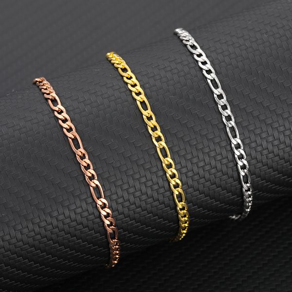 

wholesale 1.0nk stainless steel anklets for women 4mm punk cuban chain for men charm fashion beach accessories foot jewelry gift, Red;blue