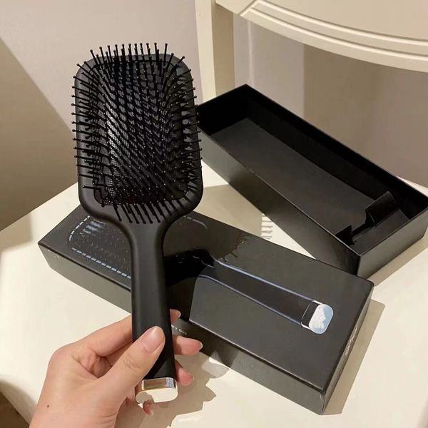 

professional paddle hair brush comb for hair styling ceramic detangling brushes, Silver