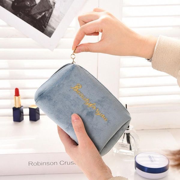 Borsa per cosmetici di moda Borse per trucco Ricami Kit di bellezza per donne Articoli da toilette da viaggio Valigia per lavaggio Organizzatore Custodie per custodie con cerniera