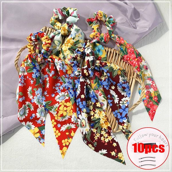 

hair clips & barrettes trendy fashion floral cloth fluttering towel rope women's trend all-match accessories, Golden;silver