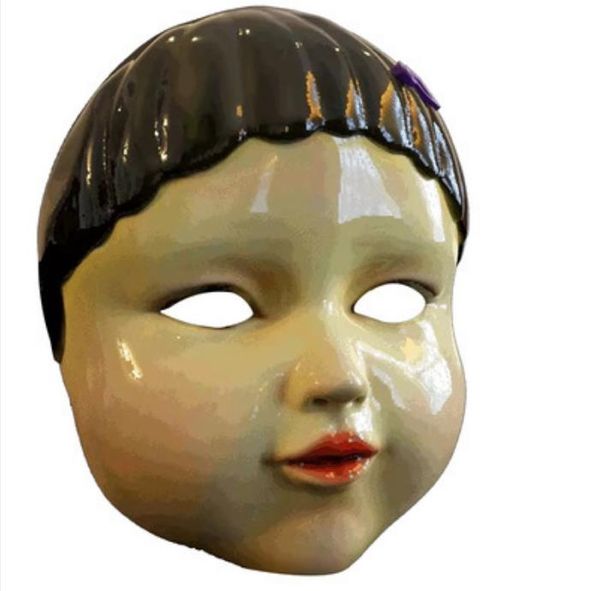 

korean squid game cosplay wooden man girl mask fancy dress party black masks
