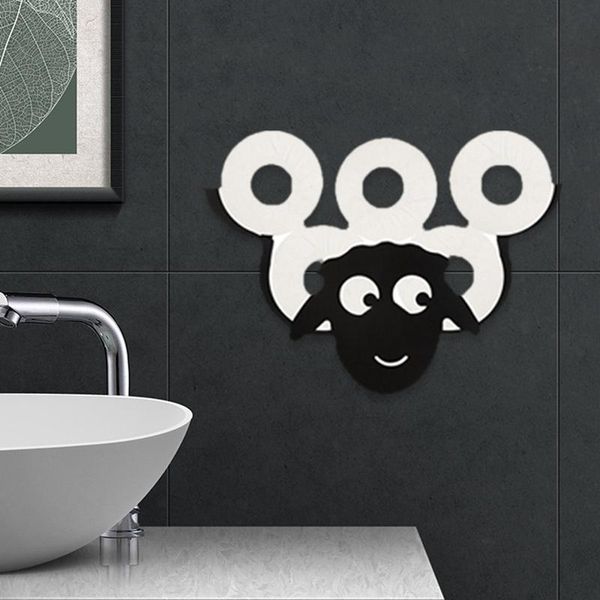 

toilet paper holders sheep rack metal wall mount bracket roll accessories kitchen bathroom storage racks shelf organizer