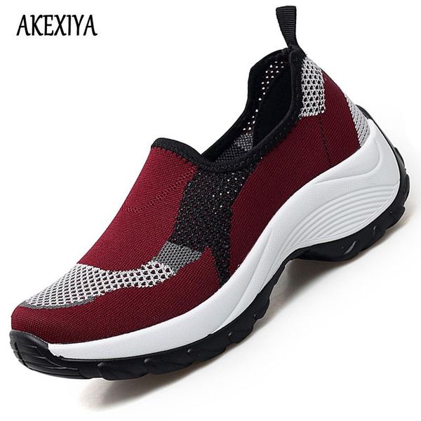

dress shoes 2021 brand women pumps breathable wedges comfortable non-slip air woman casual fashion plus size, Black