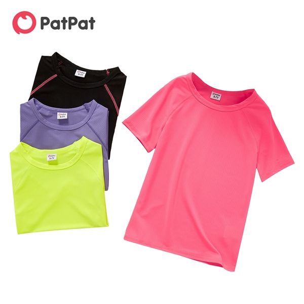 

summer kid girl sports solid t-shirt 210528, Blue