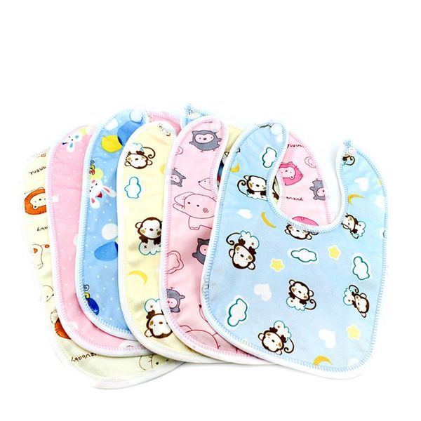 

bibs & burp cloths 8pc/lot baby bandana waterproof cotton babadores saliva towel cartoon boys girls accessories