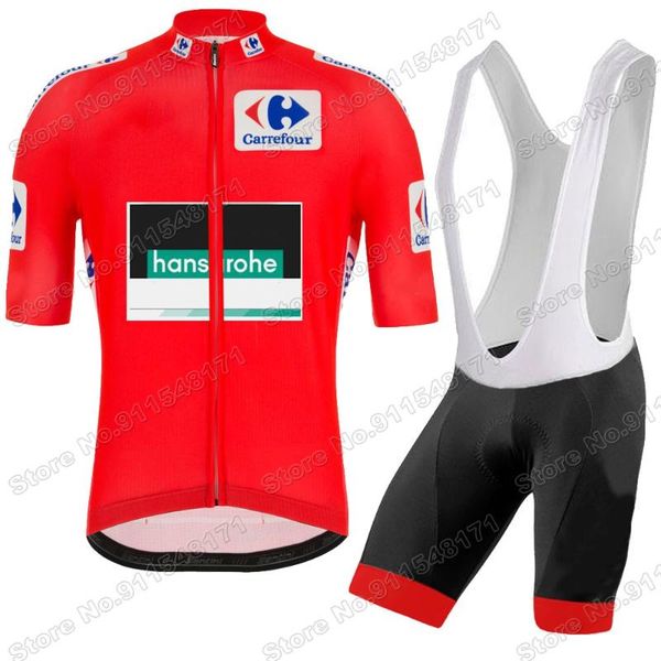 

suit boraful hansgrohe 2021 red cycling jersey set short sleeve shirt road bike sport wear maillot ropa clothing racing sets, Black;blue