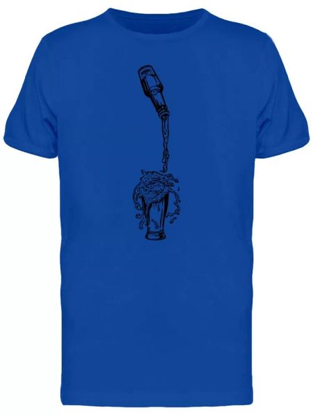 

pouring beer sketch men's tee -image by shutterstock, White;black