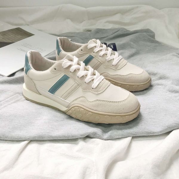 

casual shoes forrest gump shoes women's 2021 spring new leather face color matching moral training small white versatile board, Black