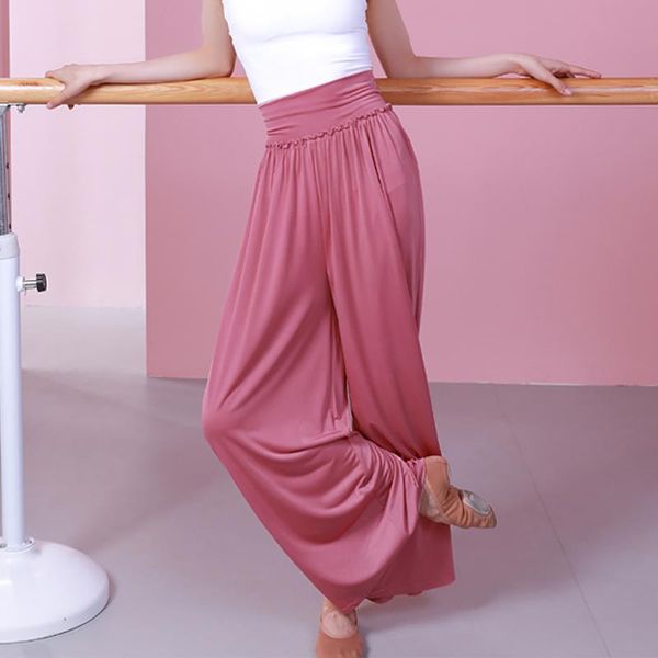

stage wear soft classical dance pants women fairy folk dancewear lyrical dancer outfit wide leg costume jl3584, Black;red