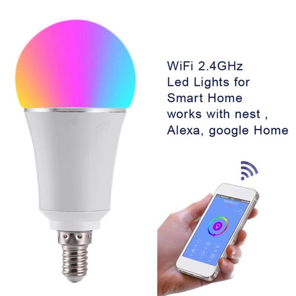 

bulbs 7w wireless wifi smart led bulb support alexa google home