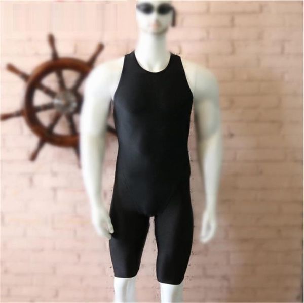 

men's body shapers 2021 men one piece swimsuit half pants corset siamese elastic black, Black;brown