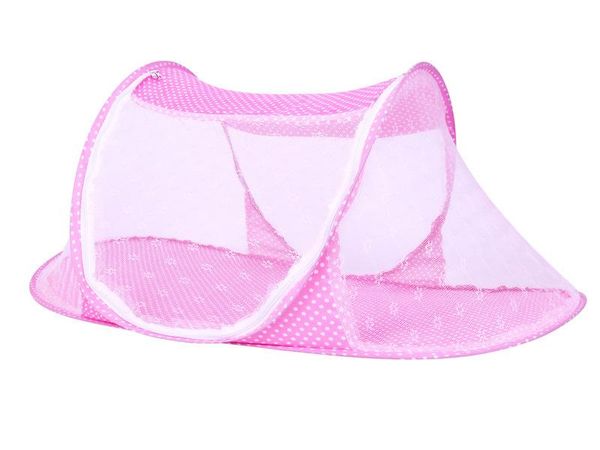 

mosquito net cute baby crib portable type comfortable babies pad with sealed kids infant bed dot zipper canopy