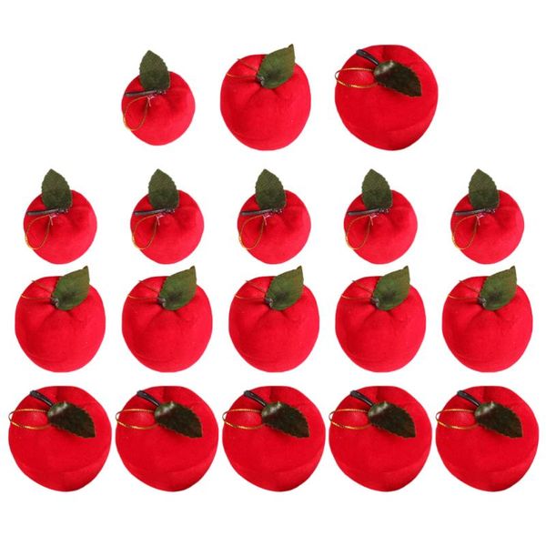 

christmas decorations 18pcs red fruit shaped pendants foam hanging (mixed size)