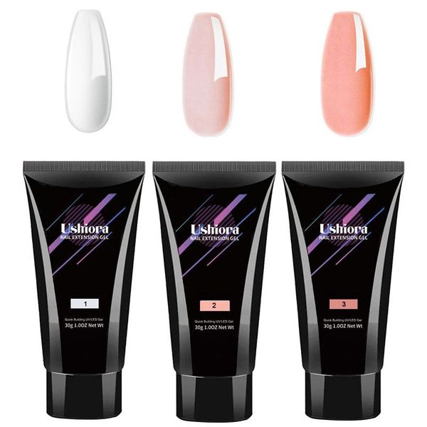 

nail gel 30ml poly for extension finger quick building polygels extensions acrylic polish art, Red;pink