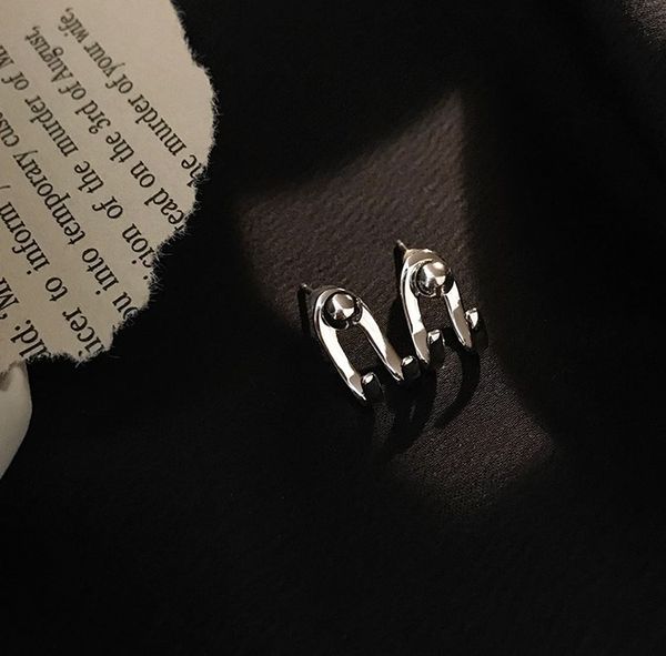 

korean simple cold style earrings and studs, Golden;silver