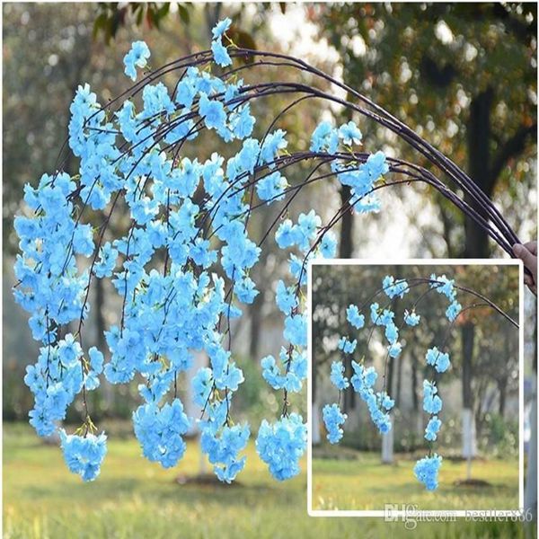 

artificial cherry blossom branch flower wall hanging sakura 150cm for wedding centerpieces decorative flowers 50pcs & wreaths