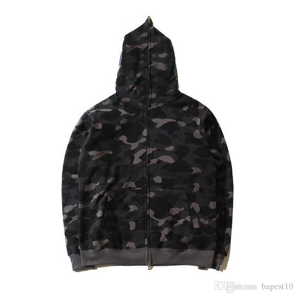 

famous designer men's sweater hoodie jacket camouflage cotton comfortable loose trend fashion multicolor s-xxxl size, Black;brown