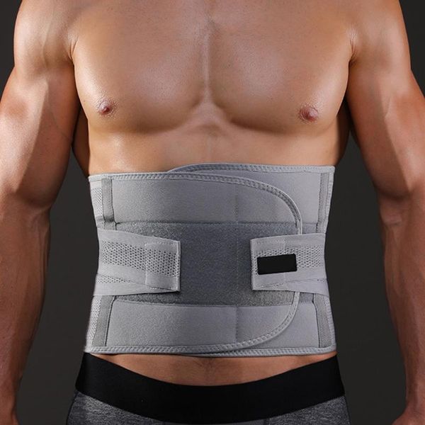 

waist support l-xxl grey back belts trainer corset sweat brace trimmer ordicas spine pain relief, Black;gray
